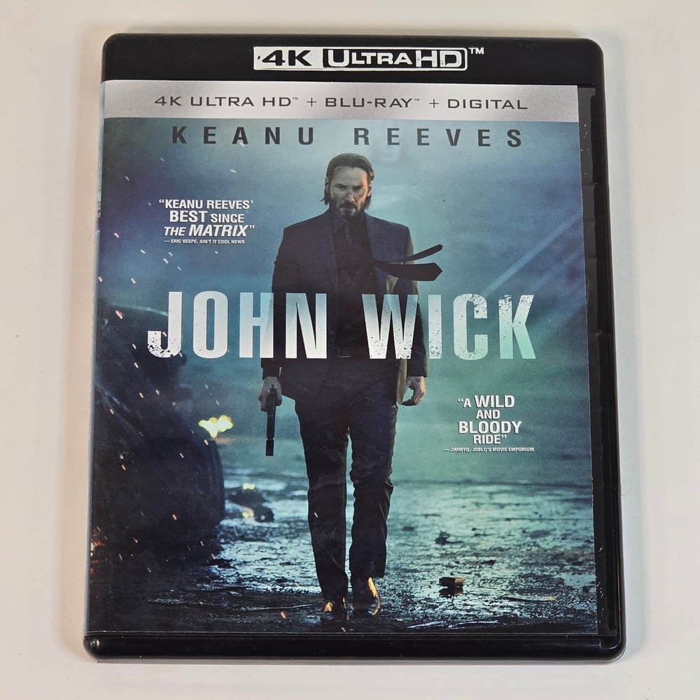 John Wick 4K Ultra HD Blu-Ray Digital Keanu Reeves Action Movie